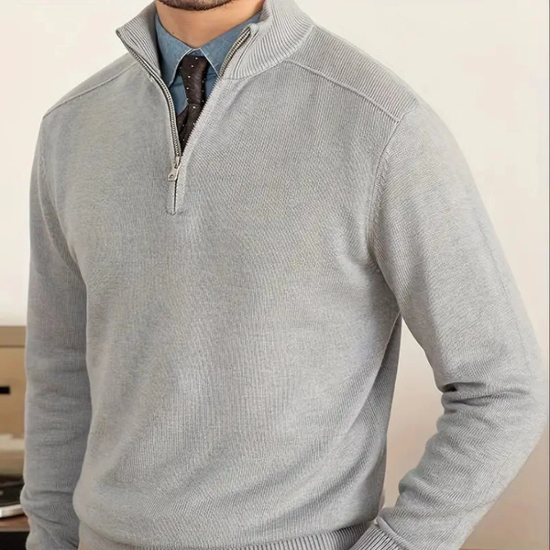 Pull à demi-zip en coton pour hommes – Image 6