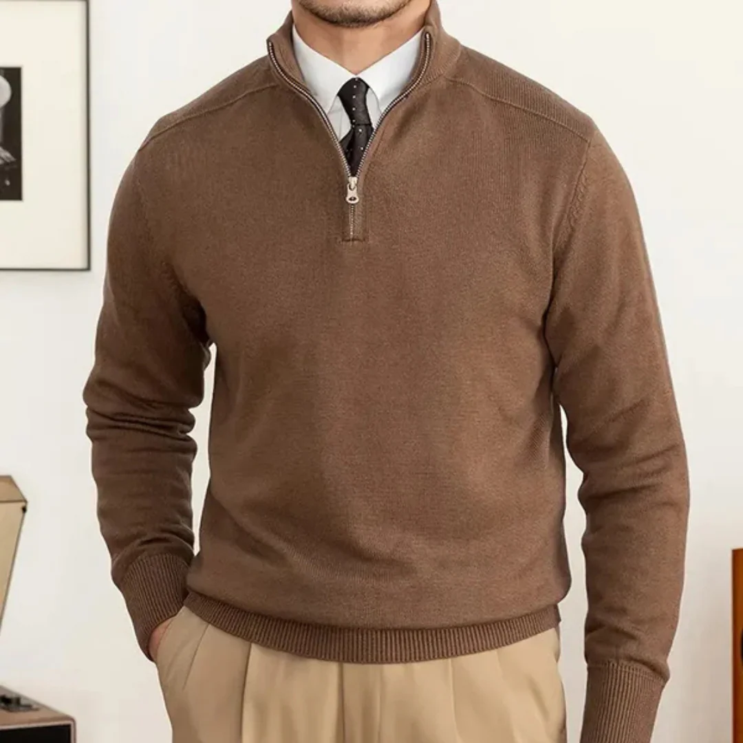 Pull à demi-zip en coton pour hommes – Image 8