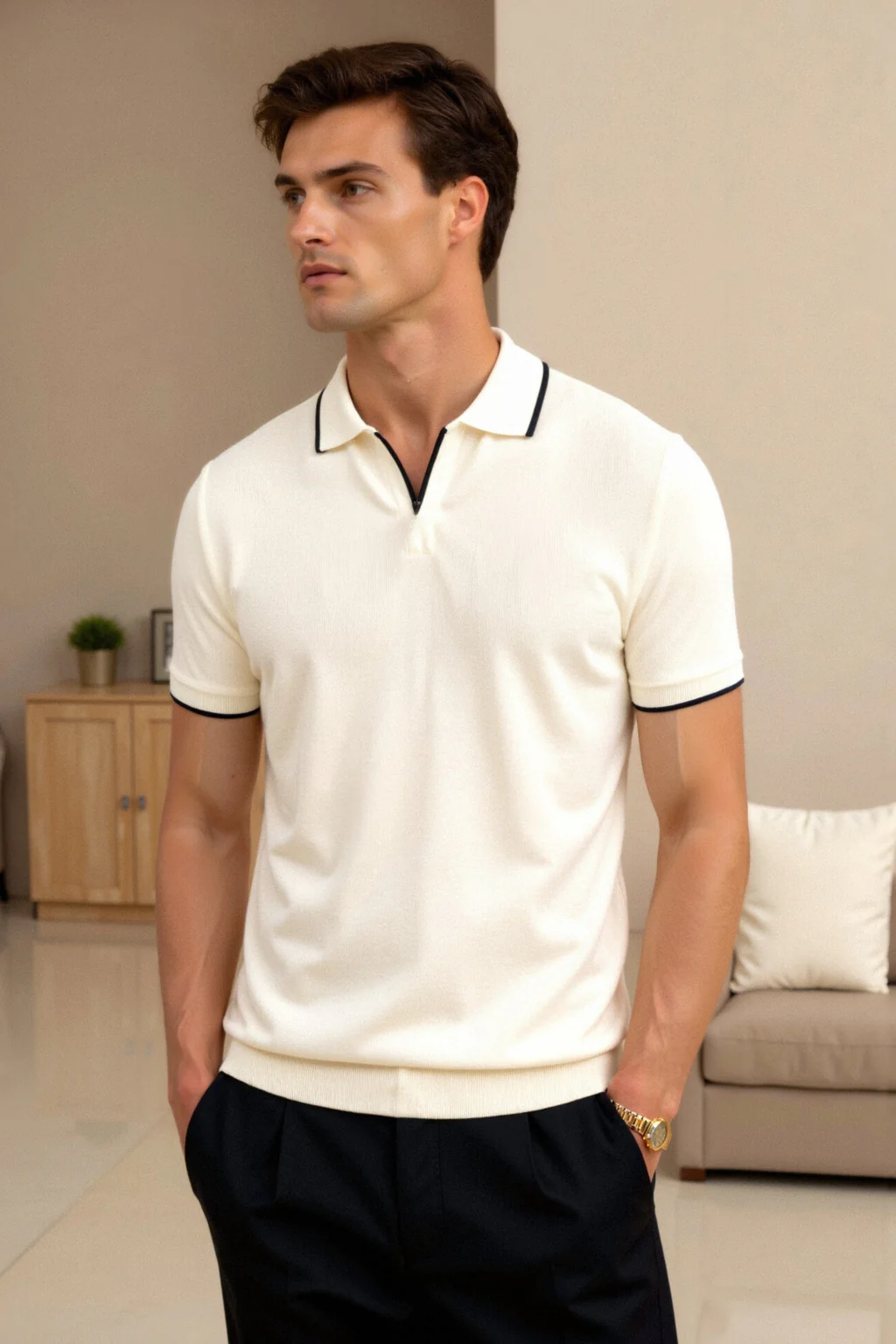 Polo en Coton Slim Fit pour Homme – Image 3