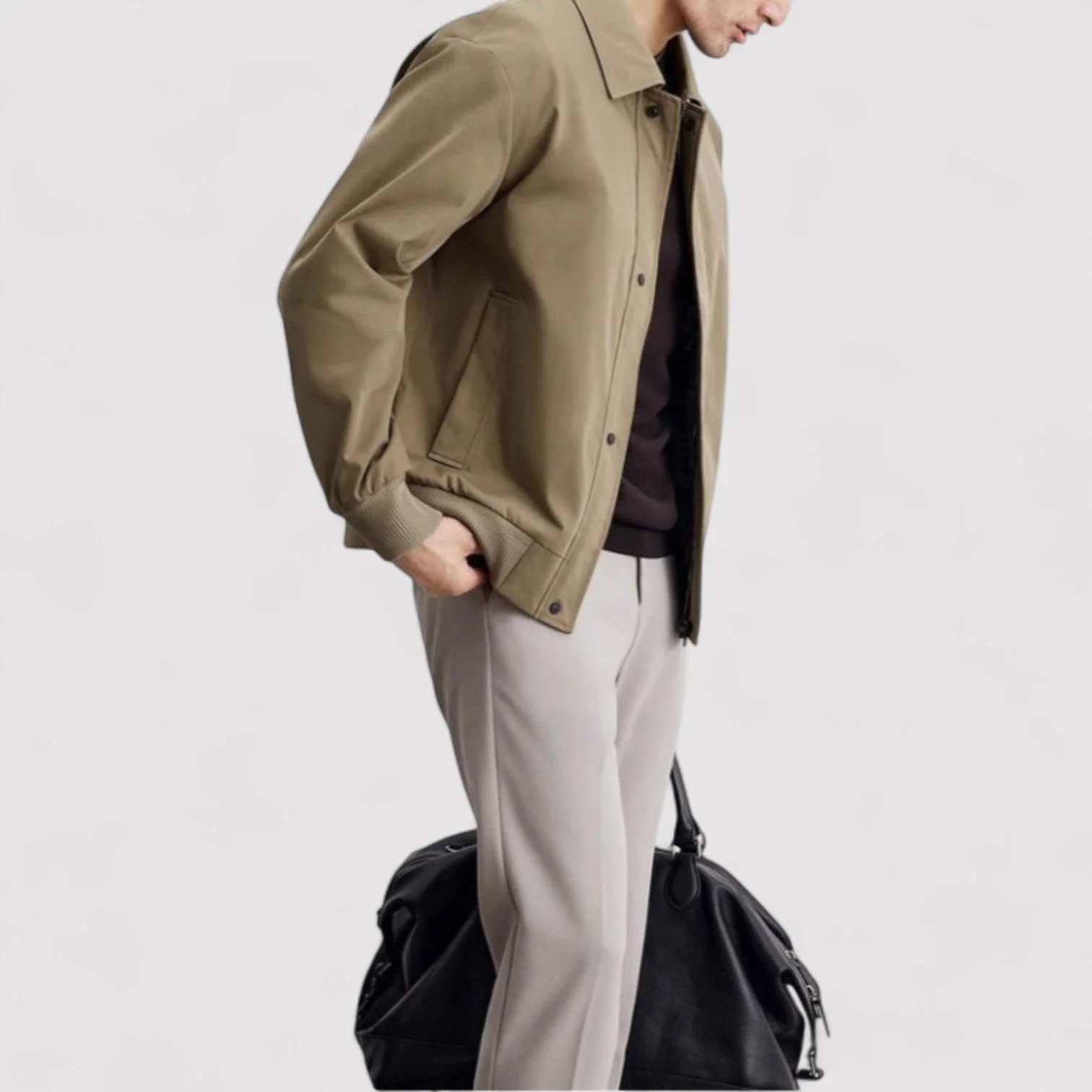 Veste de transition beige pour hommes - Hommes modernes – Image 3