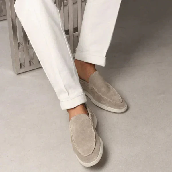 OLD MONEY - Mocassins en suède premium beige – Image 3