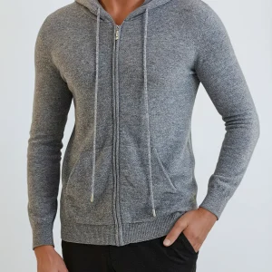 Veste en cachemire grise Old Money