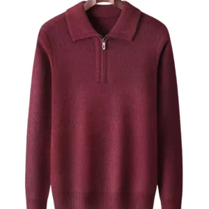 Pull en cachemire Gstaad avec fermeture éclair quart de tour