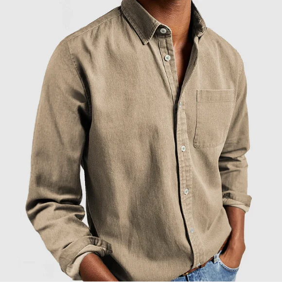 Chemise en Jean Décontractée pour Homme | Mélange de Coton Doux – Image 8