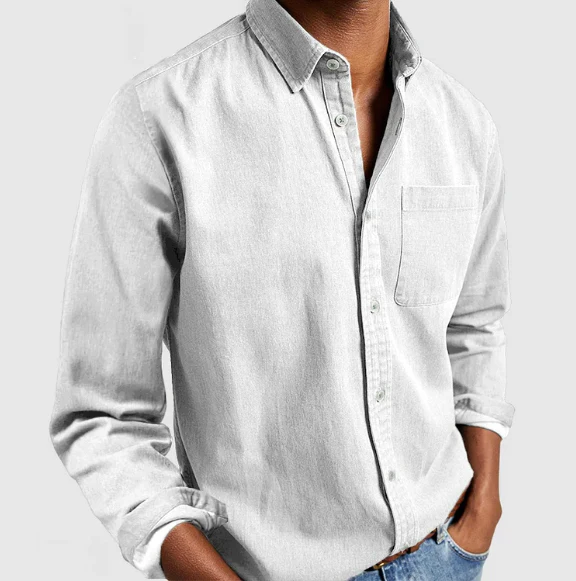 Chemise en Jean Décontractée pour Homme | Mélange de Coton Doux – Image 4