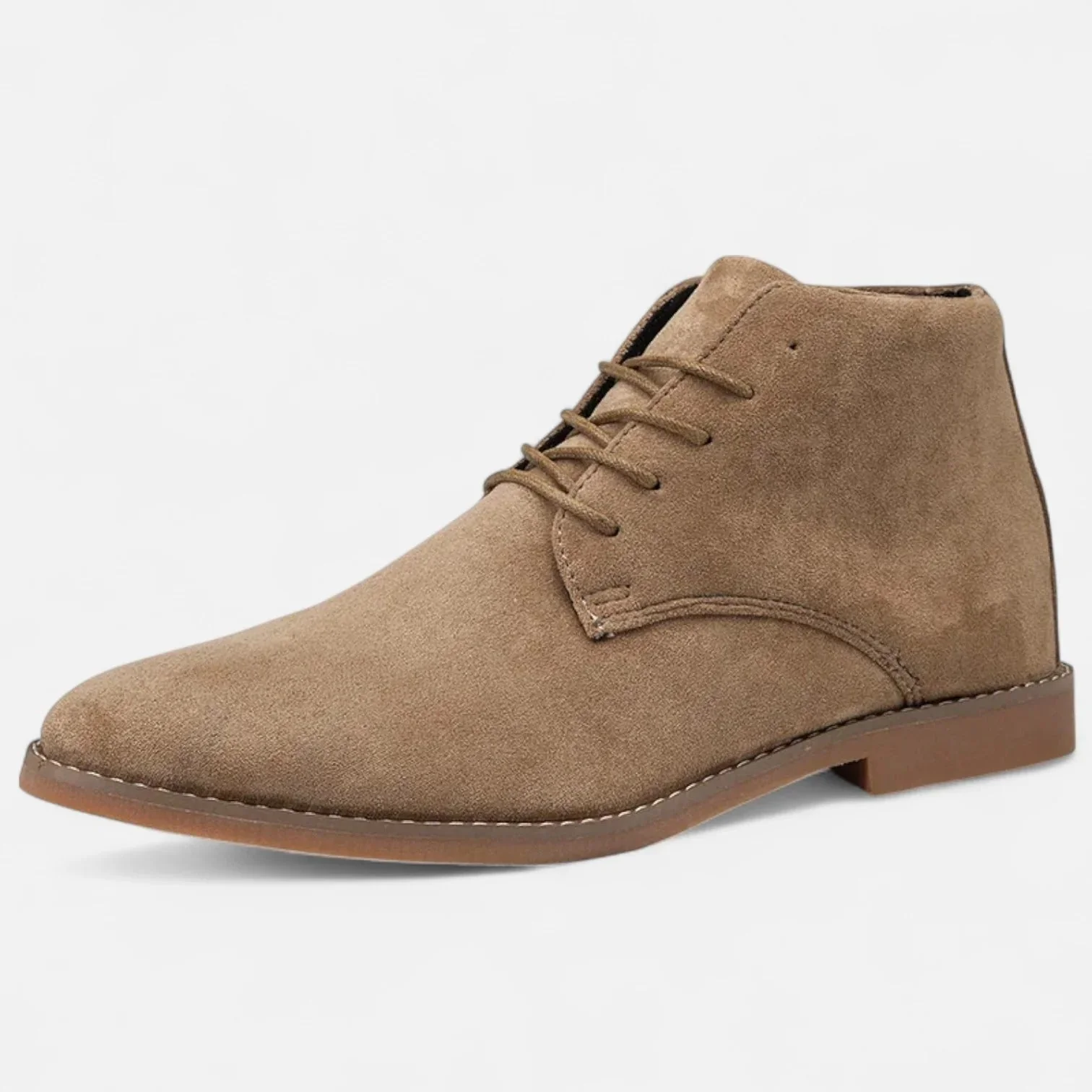 Bottines en Suède pour Hommes – Look Classique Business en Brun – Image 4