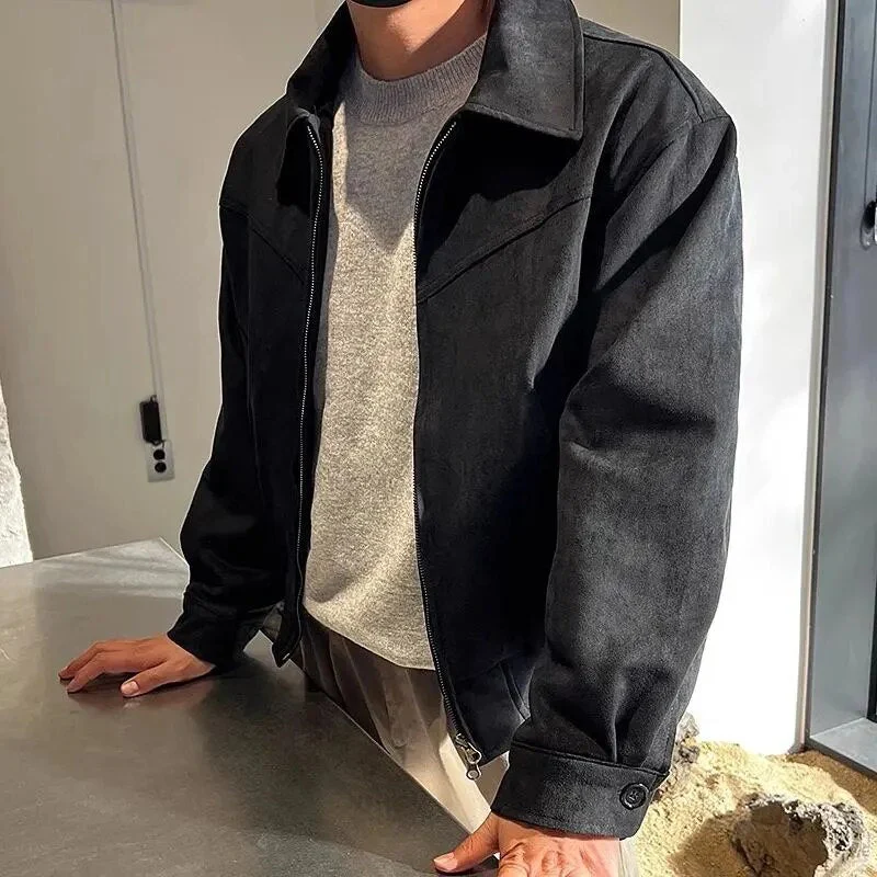 Anastasio - Veste en Cuir Vintage pour Hommes en Noir et Marron – Image 4