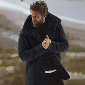 Cristino - Manteau d'Hiver Chaud pour Hommes avec Col en Laine 2025