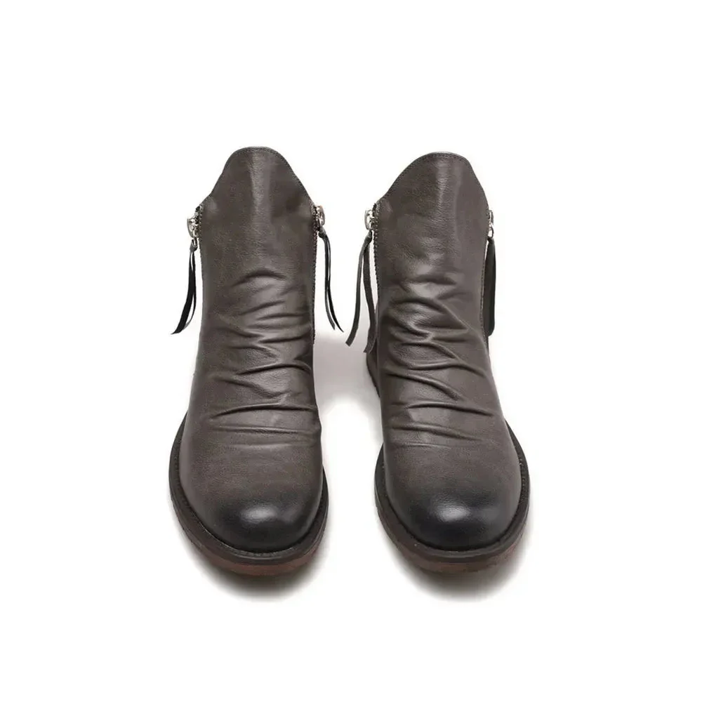 Bottines pour Hommes – Cuir Marron – Boots Élégants avec Fermeture Latérale pour Look Décontracté et Semi-Formel – Image 7