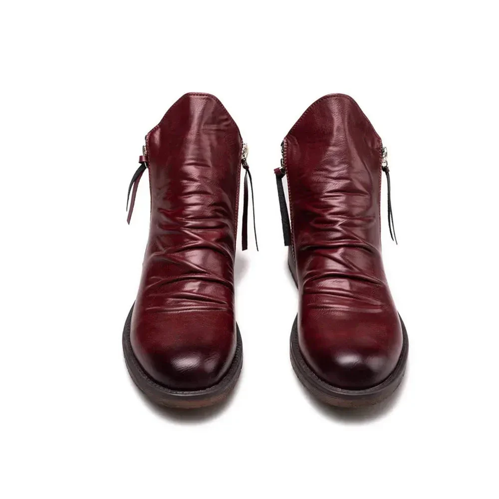 Bottines pour Hommes – Cuir Marron – Boots Élégants avec Fermeture Latérale pour Look Décontracté et Semi-Formel – Image 8