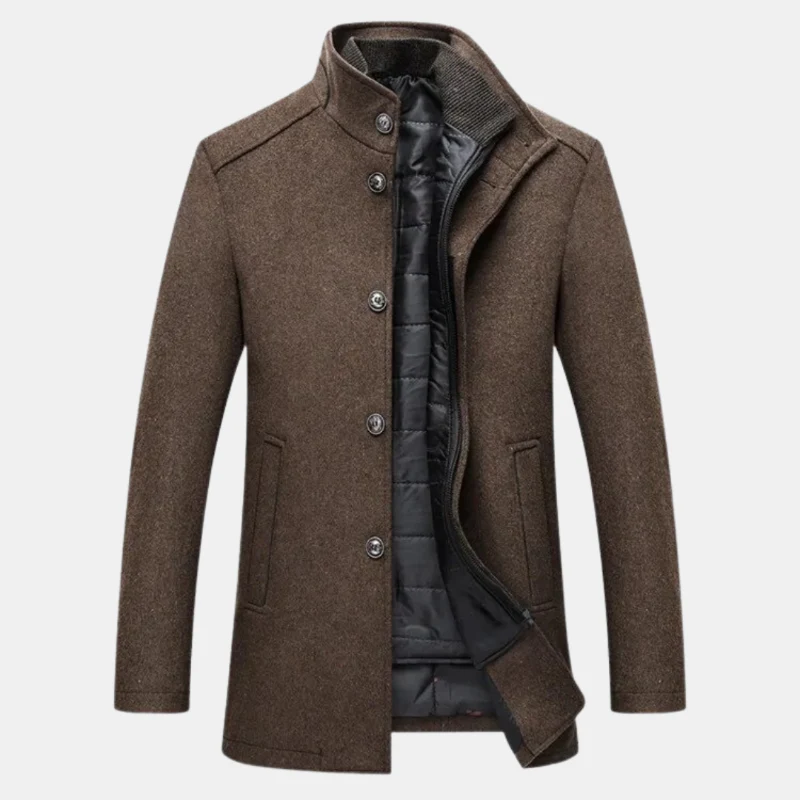 Xavier - Manteau Trench pour Hommes en Laine Épaisse pour un Style Hiver Élégant