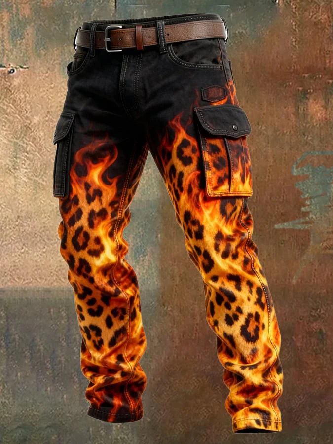 MAISON CLÉMENT PARIS™ | PANTALON CARGO IMPRIMÉ FLAMME – Image 3