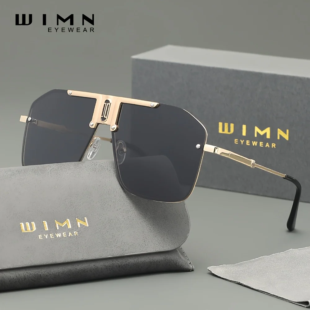 Lunettes de luxe WIMN à monture métallique dégradée sans cadre – Image 3