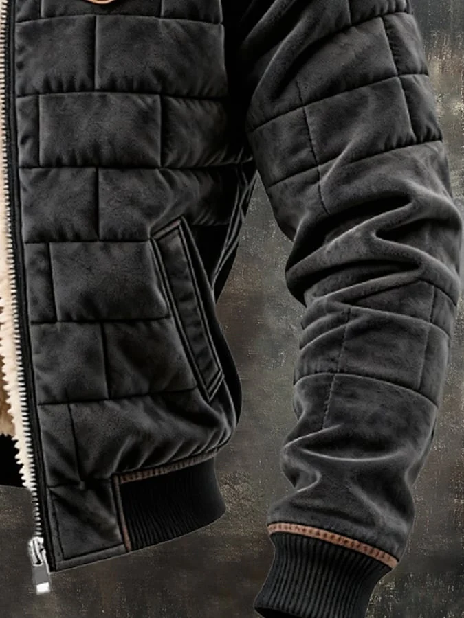 MAISON CLÉMENT PARIS™ | VESTE MATELASSÉE HOMME DOUBLÉE SHERPA HIVER – Image 4