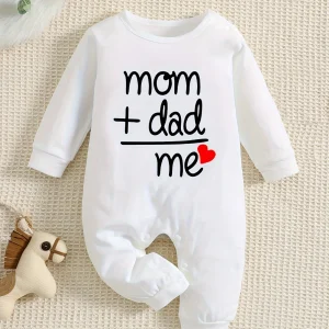 Grenouillère mignonne pour bébé, combinaison en coton à manches longues