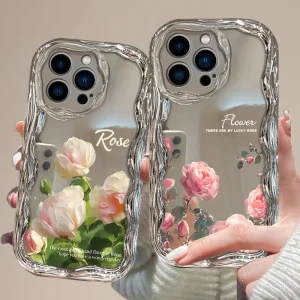 Les coques de téléphone à motif de rose