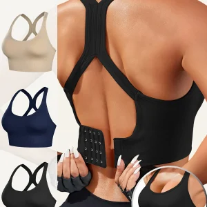 Soutien-gorge de sport dos en X pour femme, 3 pièces
