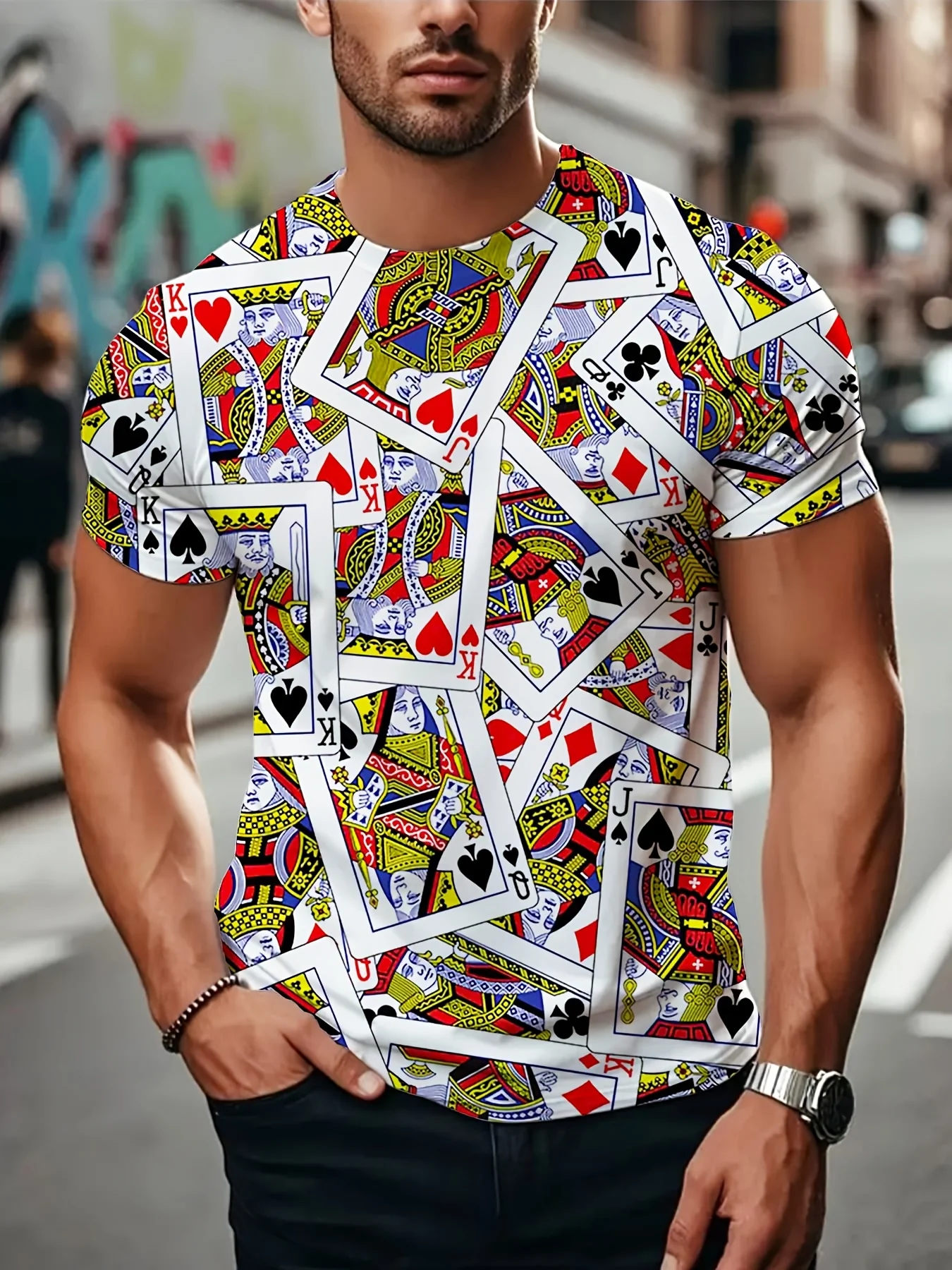 T-shirt d'été en polyester respirant à séchage rapide pour homme