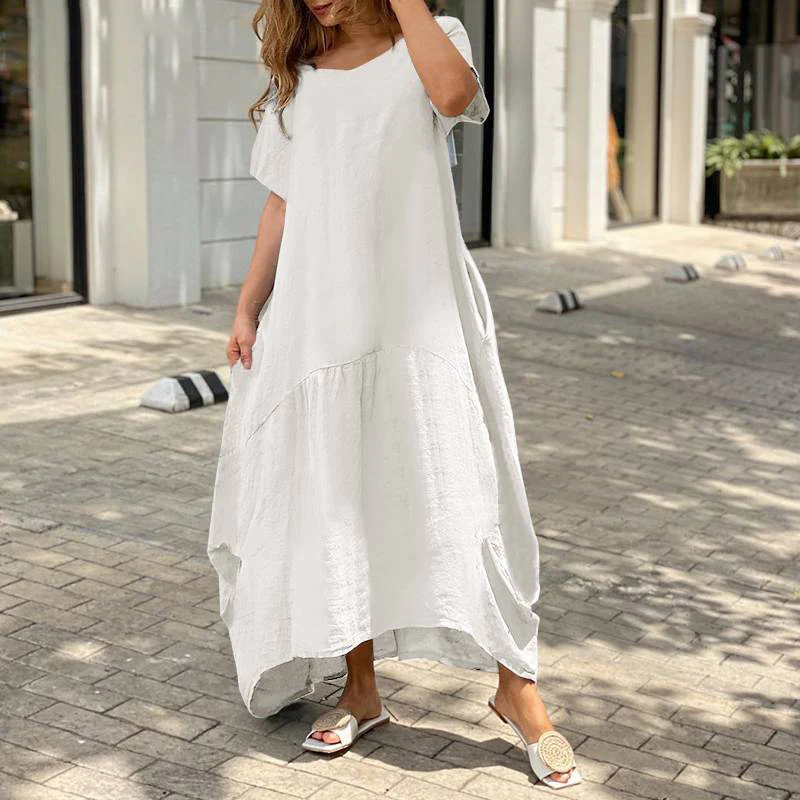 Robe tendance grande taille en coton – Image 2