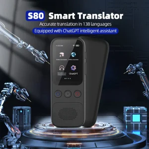 Traducteur vocal bidirectionnel en temps réel, compatible avec 138 langues, précis hors ligne et avec enregistrement, doté d'un écran tactile HD de 5,08 cm, idéal pour les voyages, les affaires et les études.