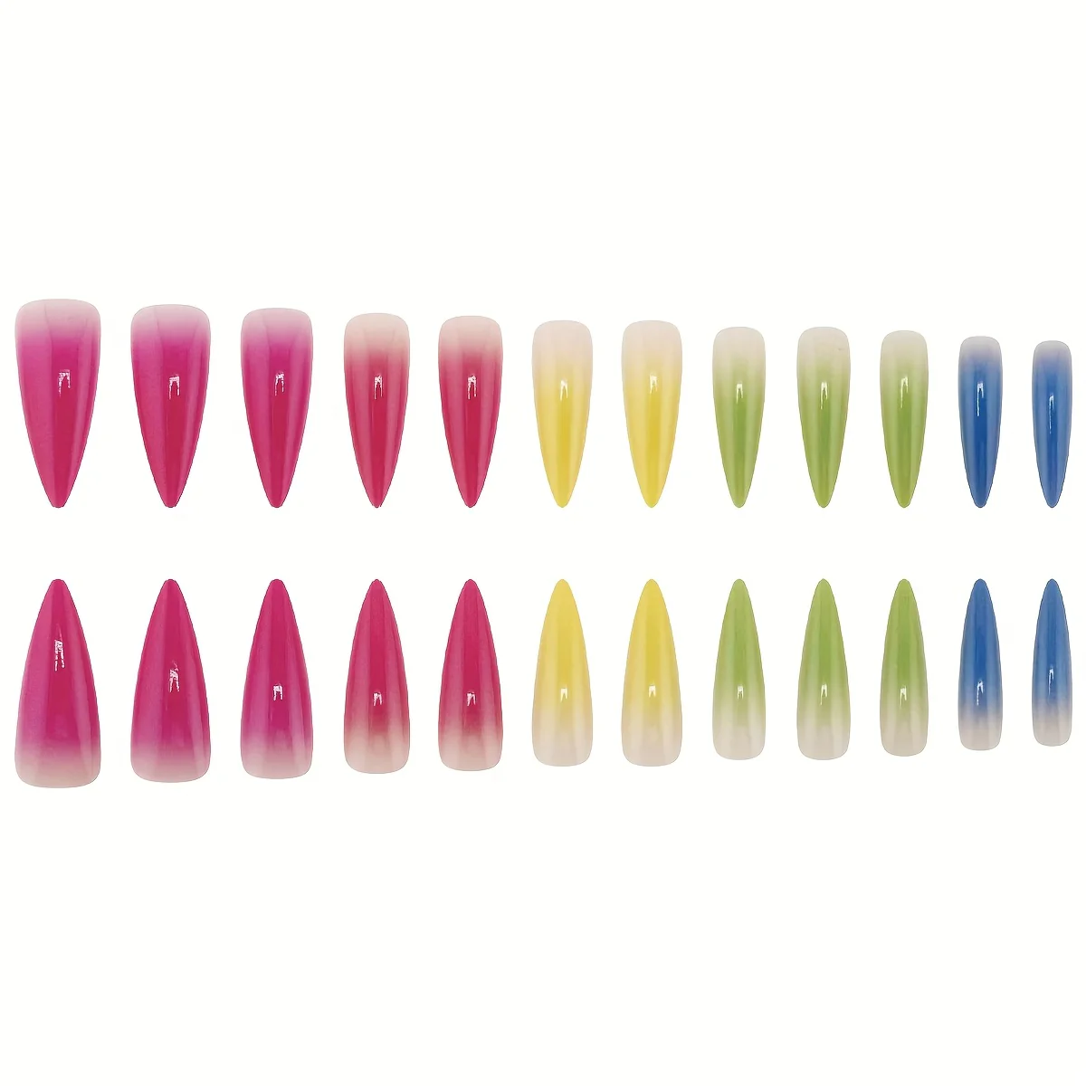 Lot de 24 faux ongles longs en amande – Image 6