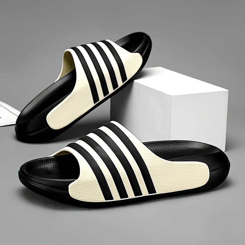 Claquettes rayées - Semelle épaisse – Image 2