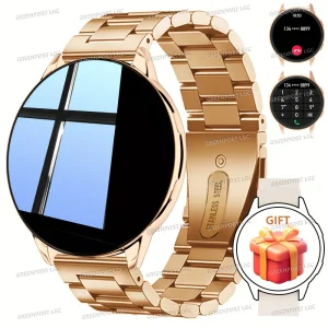 Montre connectée avec contrôle musical, grand écran circulaire