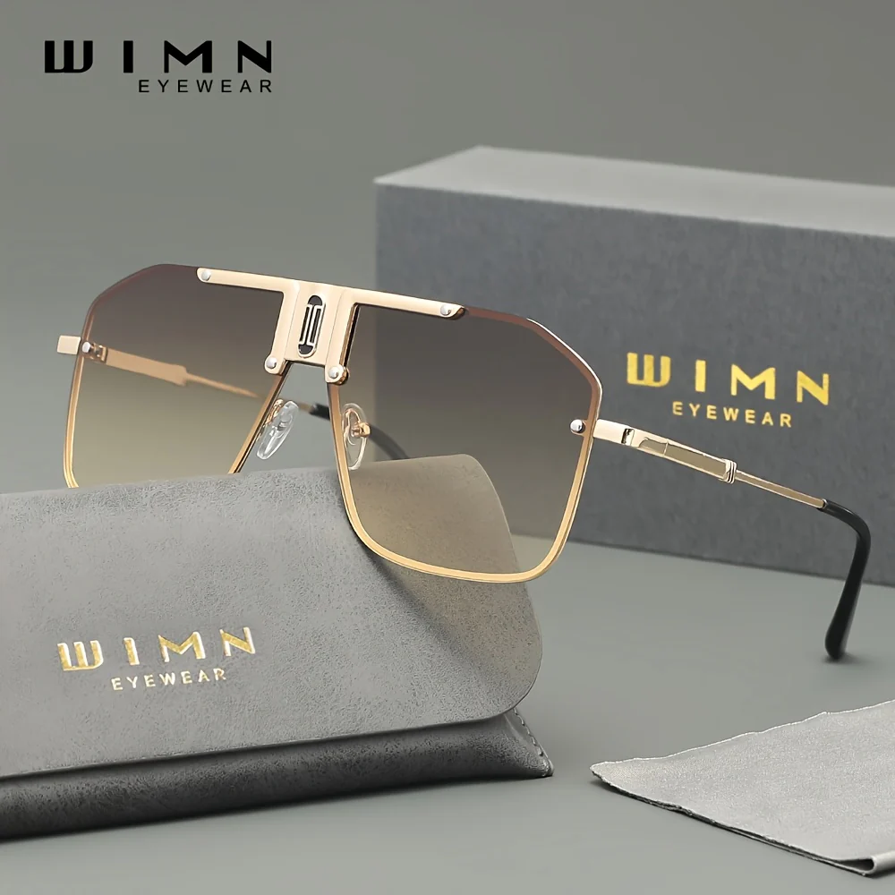 Lunettes de luxe WIMN à monture métallique dégradée sans cadre – Image 4