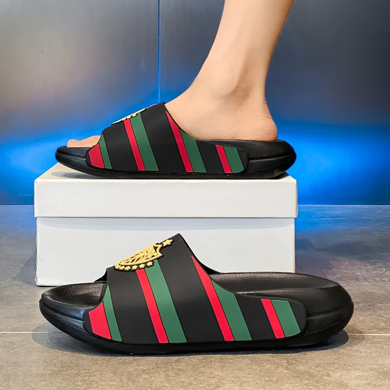 Claquettes élégantes à rayures pour homme – Image 2