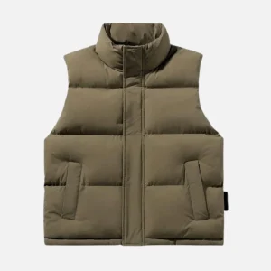 Gilet d'Hiver pour Homme – Veste sans Manches Matelassée Chaleureuse pour Outdoor & Casual – Marron