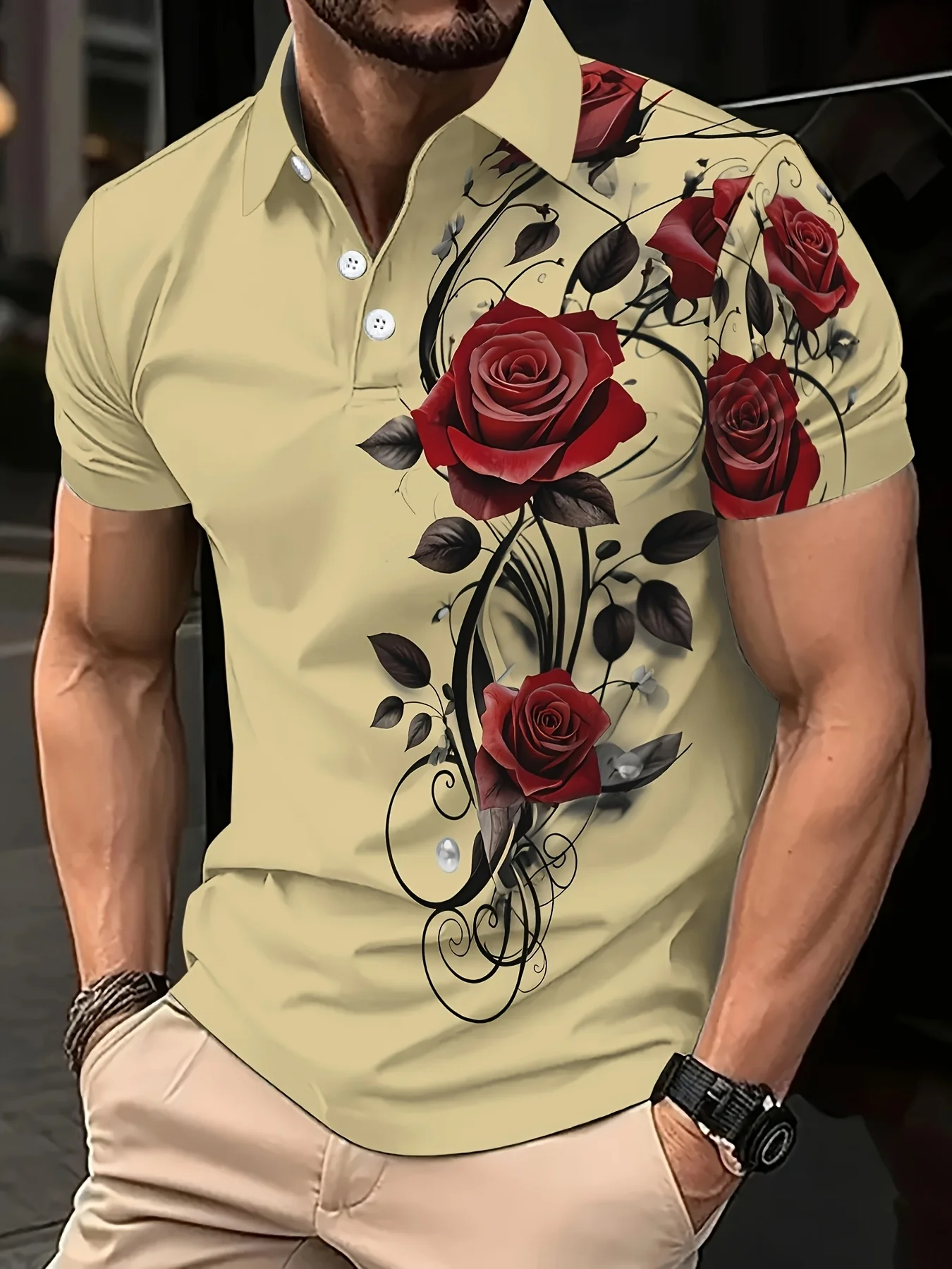 Chemise imprimé floral pour homme – Image 5