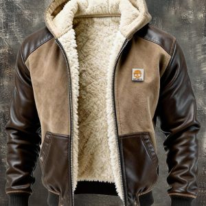 MAISON CLÉMENT PARIS™ | VESTE HIVER EN CUIR & SUEDE À DOUBLURE SHERPA