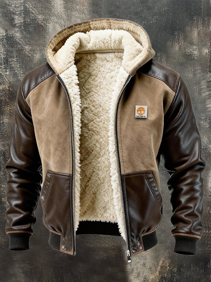 MAISON CLÉMENT PARIS™ | VESTE HIVER EN CUIR & SUEDE À DOUBLURE SHERPA – Image 2