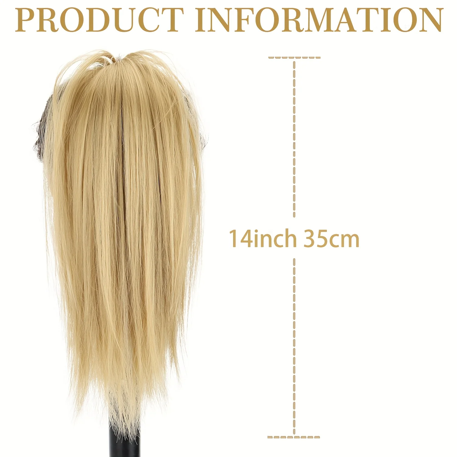 Perruque , queue de cheval pour femme - Cheveux synthétiques – Image 5