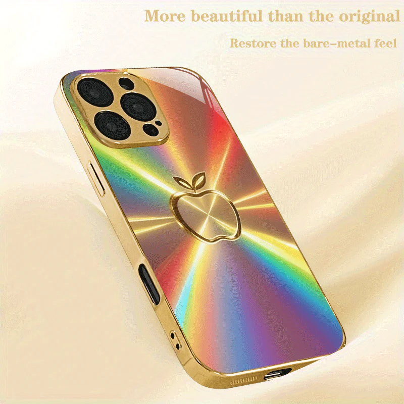 Coque en verre trempé avec motif pomme – Image 5