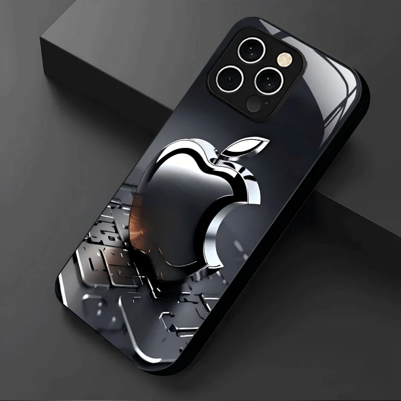 Coque en verre dépoli avec logo Apple – Image 8