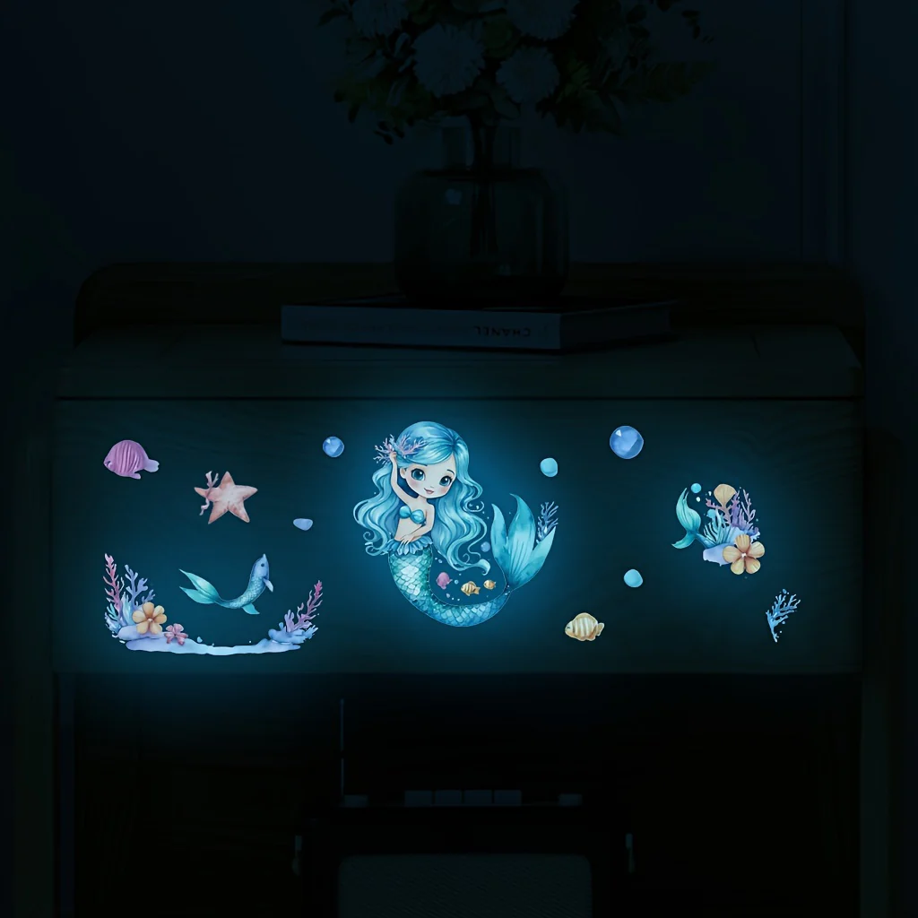 Autocollants phosphorescents sirène bleue – Image 4