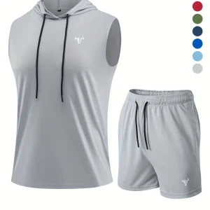 Ensemble de vêtements de sport décontractés 2 pièces pour homme