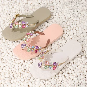 Tongs d'été de luxe antidérapantes