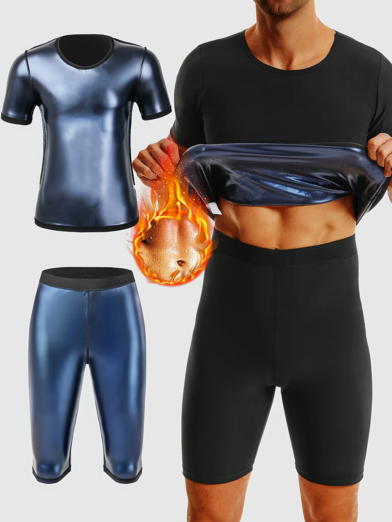 Tenue de sport de compression sauna pour homme – Image 5