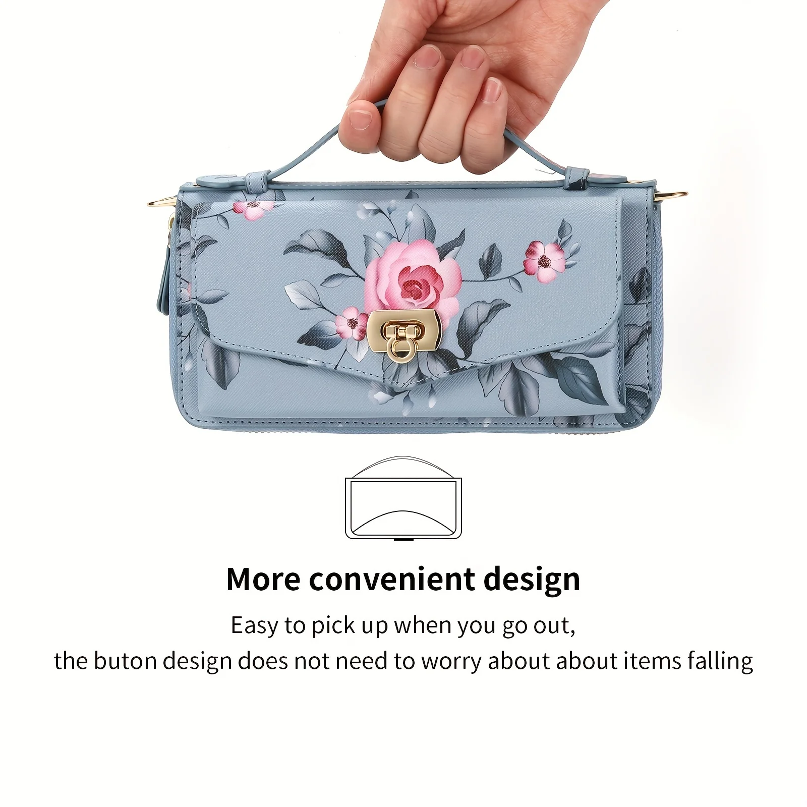 Étui pour téléphone portable à motif floral, UNIVERSELLE – Image 6