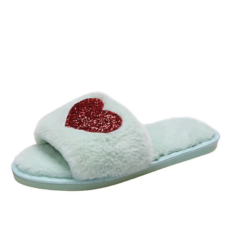 Chaussons plats et chauds en peluche pour femmes – Image 8