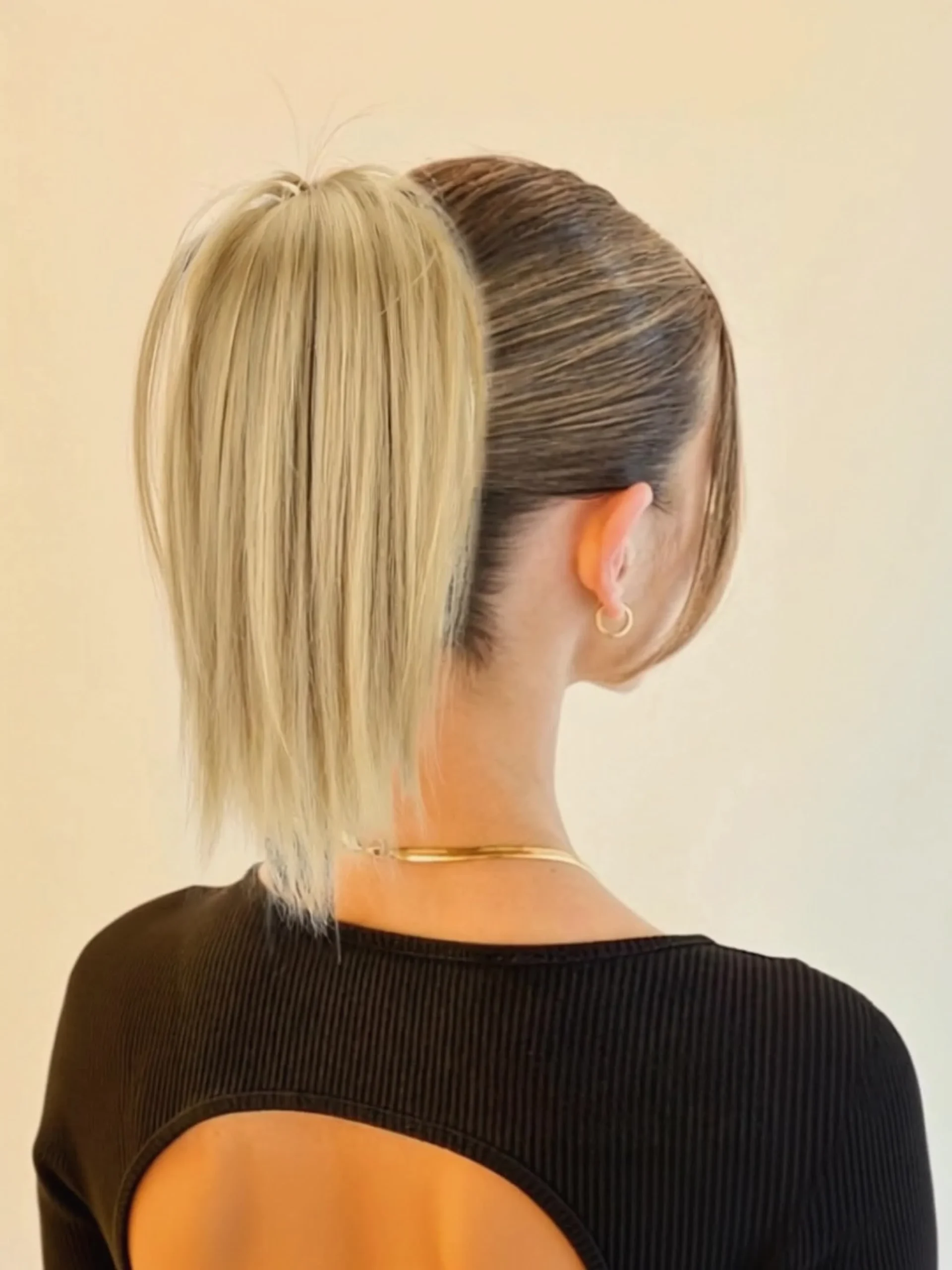 Perruque , queue de cheval pour femme - Cheveux synthétiques – Image 7