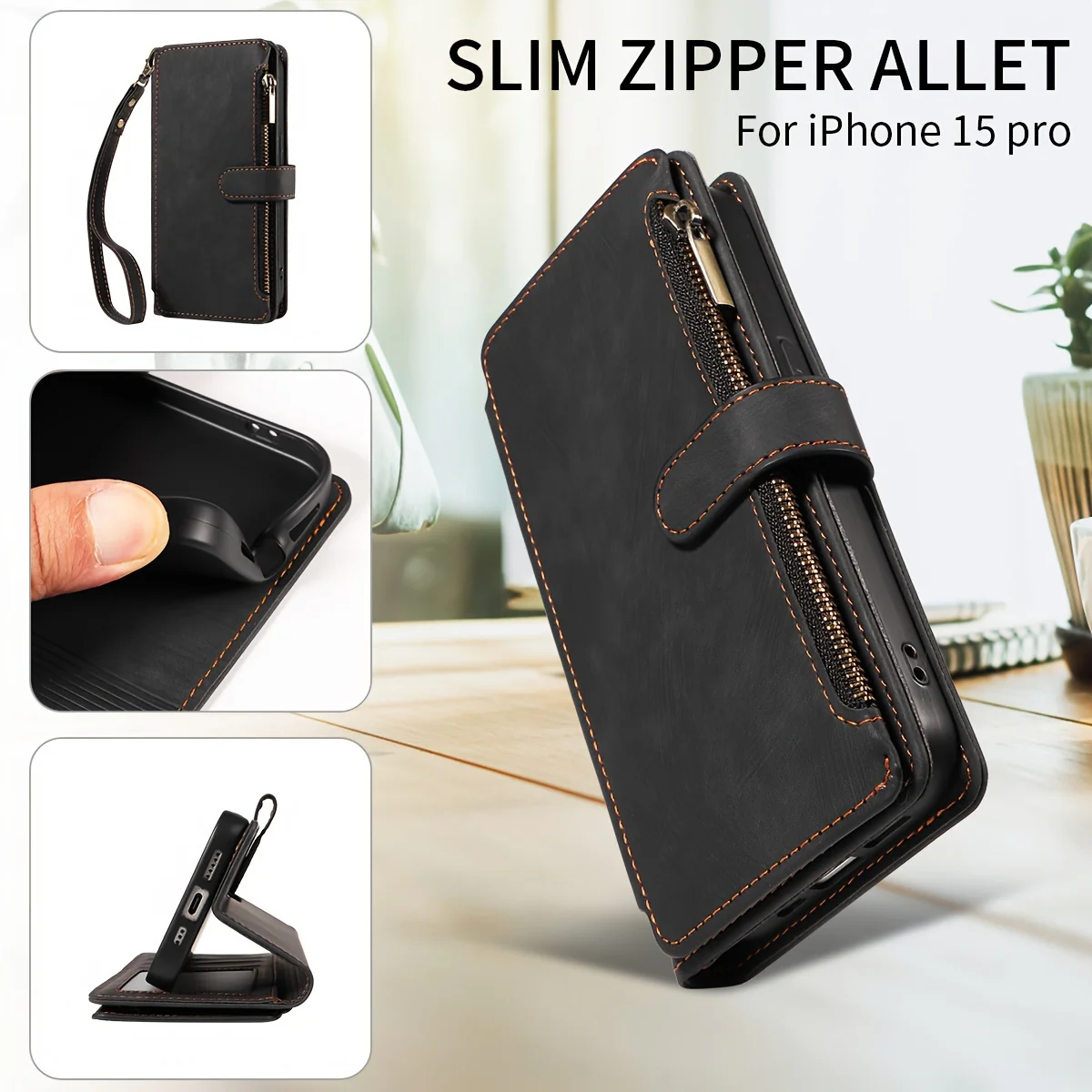 Étui portefeuille rétro en similicuir – Image 9