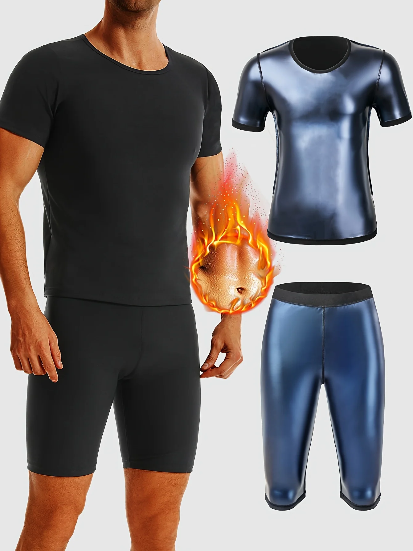 Tenue de sport de compression sauna pour homme – Image 4