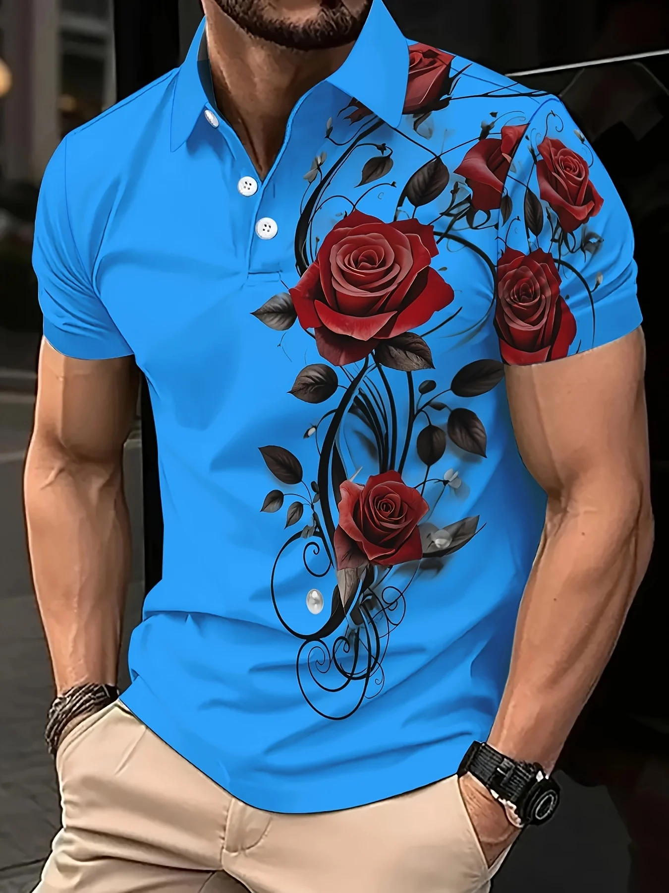 Chemise imprimé floral pour homme – Image 3