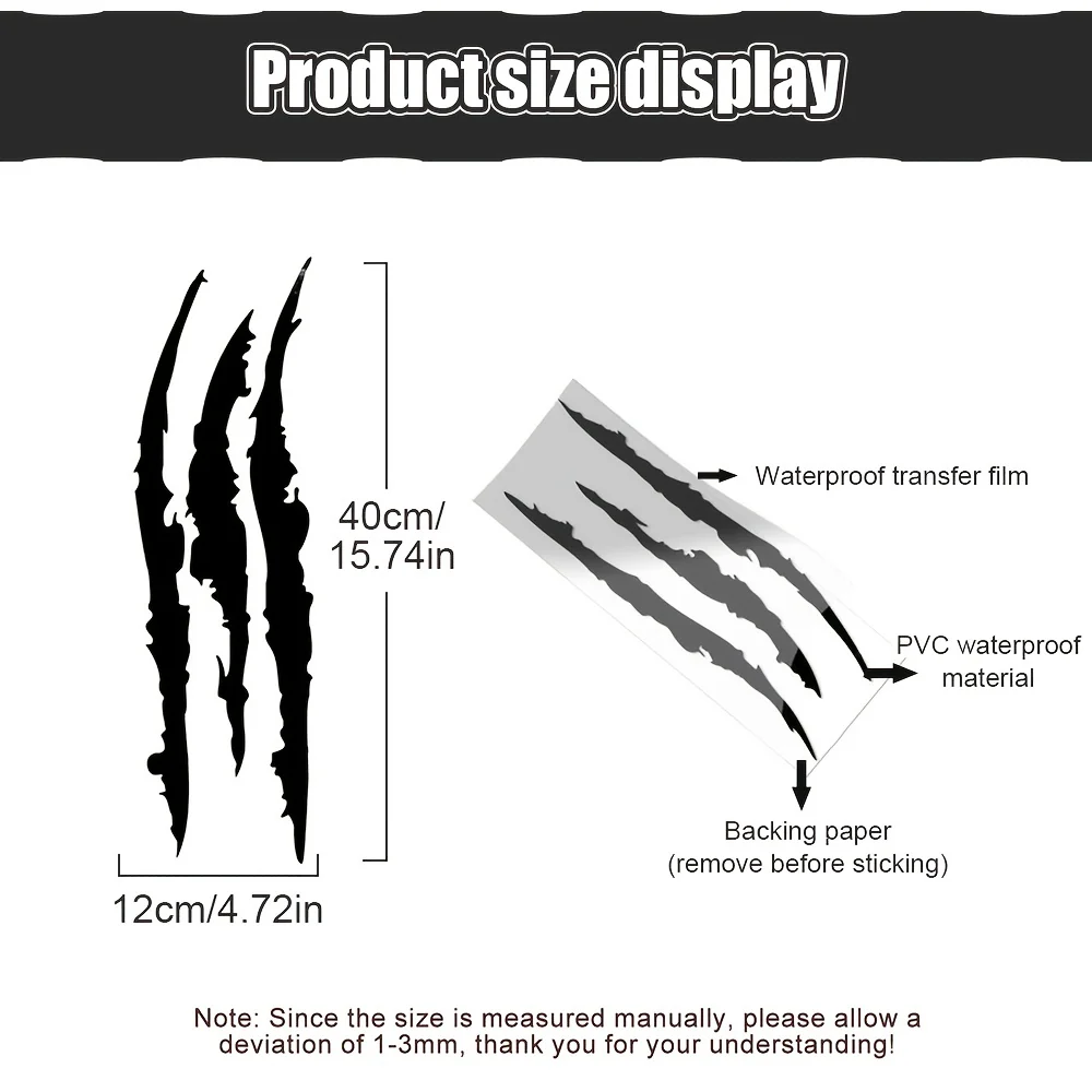 2 autocollants griffes pour phares – Image 3