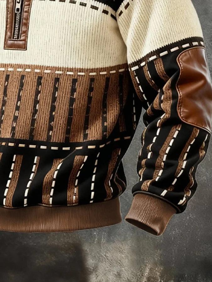 MAISON CLÉMENT PARIS™ | PULL HOMME ZIP VINTAGE MOTIF – Image 4