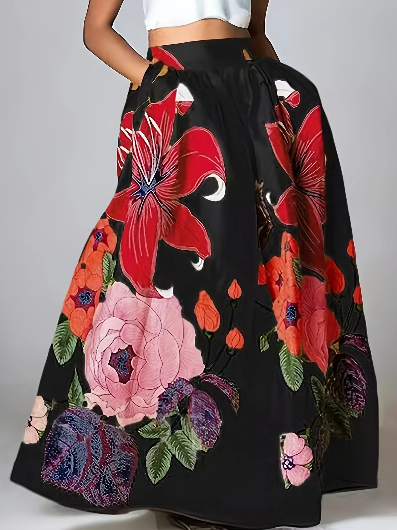 Jupe longue , imprimé, floral – Image 8