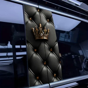 Lot de 2 autocollants pour voiture à motif couronne, imperméables